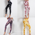 Wholesale Custom Logo Tie-Dyed Yoga Pants Fitness Yoga Wear Leggings Gym For Women